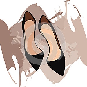 High heel shoes vector design illustration isolated